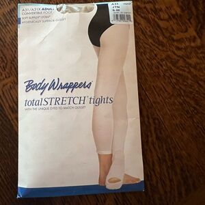 Body Wrappers New Total stretch Convertible Foot Tights Women’s S-M Jazzy Tan